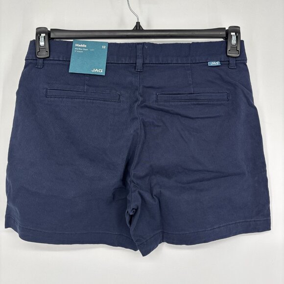 Jag Women's Maddie 5" Inseam Mid Rise Pull-On Bermuda Shorts Navy Size 12 NWT - Picture 3 of 6